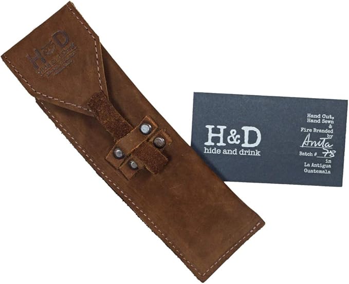 Hide & Drink Rustic Leather Straight Razor Case Handmade (Swayze Suede)