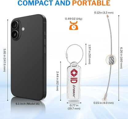 Forge Lost and Found Luggage Tags, Global Luggage Tracking Tag, WorldTracer Compatible, Travel Sentry Powered Baggage ID System for Luggage, Bags, Suitcases, and More (Whit 2 PK Small)