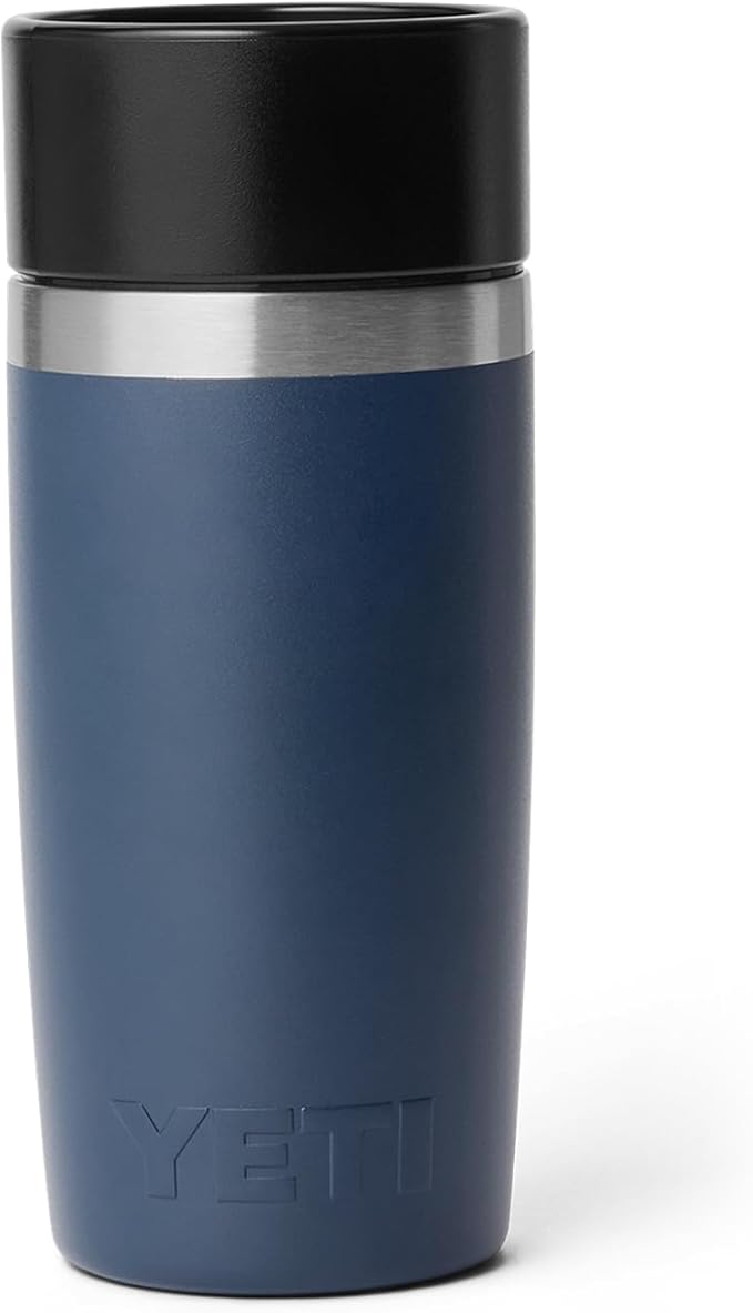 YETI Rambler 12 oz Travel Bottle, Stainless Steel, Vacuum Insulated with Leakproof Commuter Cap, Navy