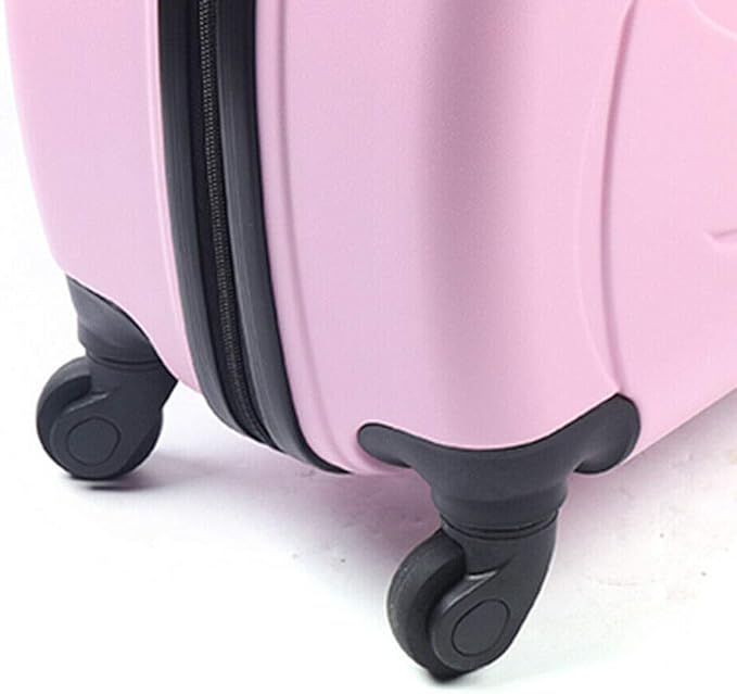 CNCEST 20" Kid's Ride-on Travel Suitcase, Rolling Carry Trolley Luggage with Password Lock, Children's Ride On Trolley Gift (20" Pink)