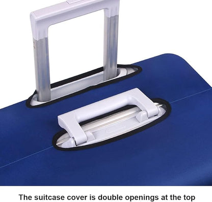 MosaiRudo Thicker Luggage Cover Elastic Suitcase Cover Protector Fits 18-32 Inch Suitcase Travel Accessories (Travel, L)