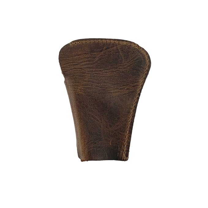 Hide & Drink, Razor Cover, Protective Case, Barber Essentials, Handmade from Full Grain Leather (Bourbon Brown)