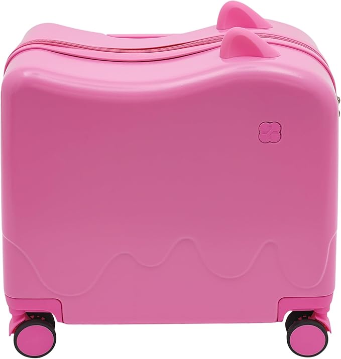 18" Kids Luggage Suitcase for Girls & Boys, Kids Carry On Luggage with Wheels Children’s Suitcase w/Lock (Pink)