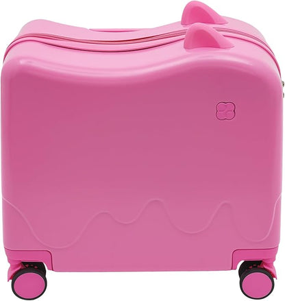 18" Kids Luggage Suitcase for Girls & Boys, Kids Carry On Luggage with Wheels Children’s Suitcase w/Lock (Pink)