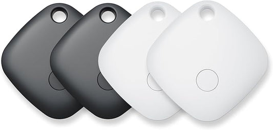 Air Tracker Tags-4 Pack, Bluetooth Tracker Works with Apple Find My APP (iOS Only, Not for Android), Keys Finder, Item Locator for Keys, Luggage, Backpack, Bags, Wallet, Replaceable Battery