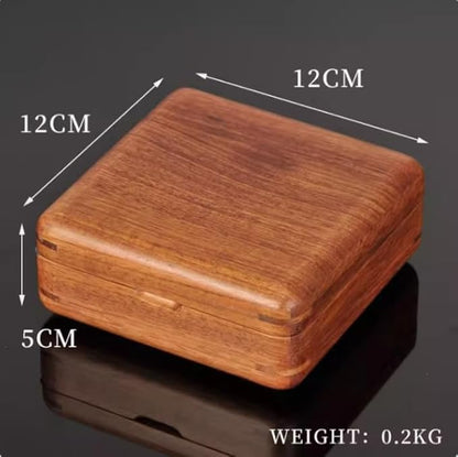 Jewelry Case Solid Wood Jewelry Organizer Box for Multiple Rings Cufflinks Earrings Portable Travel Storage Rings Case Wooden Holders Vintage Gift for Women Valentine Mother's Day Idea