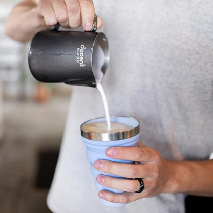 HYDAWAY 16oz Collapsible Pint - BPA-Free Silicone Cup with Stainless Steel Rim - Reusable, Packable, and Durable for Camping, Travel & Everyday Use