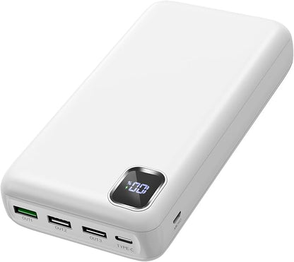 Portable Charger 50000 mAh Power Bank PD 30W and QC 4.0 PowerBank Fast Charging External Battery Pack with USB-C LED 3 Outputs & 2 Inputs Portable Charging for iPhone 15 14 13 pro, Samsung