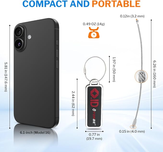 Forge Lost and Found Luggage Tags, Global Luggage Tracking Tag, WorldTracer Compatible, Travel Sentry Powered Baggage ID System for Luggage, Bags, Suitcases, and More (Black 2 PK Small)