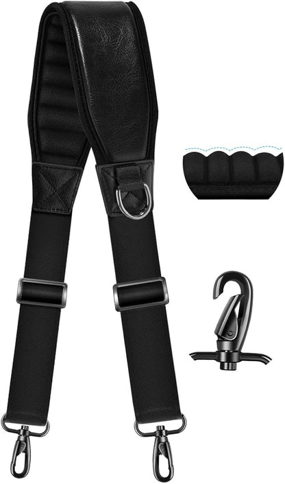 ZINZ 79" Universal Bag Strap with Neoprene Thick Padded, Fixed Pad Strap with Adjustable Buckles and Metal Swivel Hooks