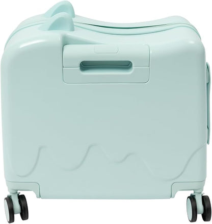 18" Kids Luggage Suitcase for Girls & Boys, Kids Carry On Luggage with Wheels Children’s Suitcase w/Lock (Baby Blue)
