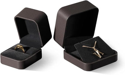 Bracelet Box, Leather Necklace Gift Box,Premium Small Jewelry Box,Luxury Gift Box For Chains (Brown)