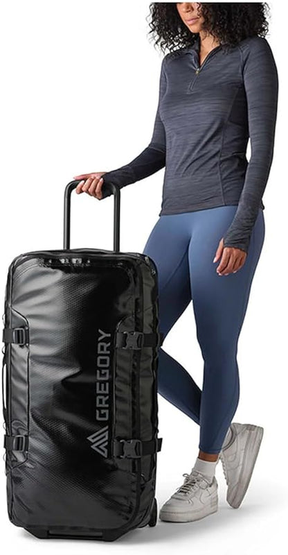 Gregory Alpaca 100L Water-Resistant Adventure Travel/Gear Organization Wheeled Duffle Bag with Packing Cube Included, Slate Blue