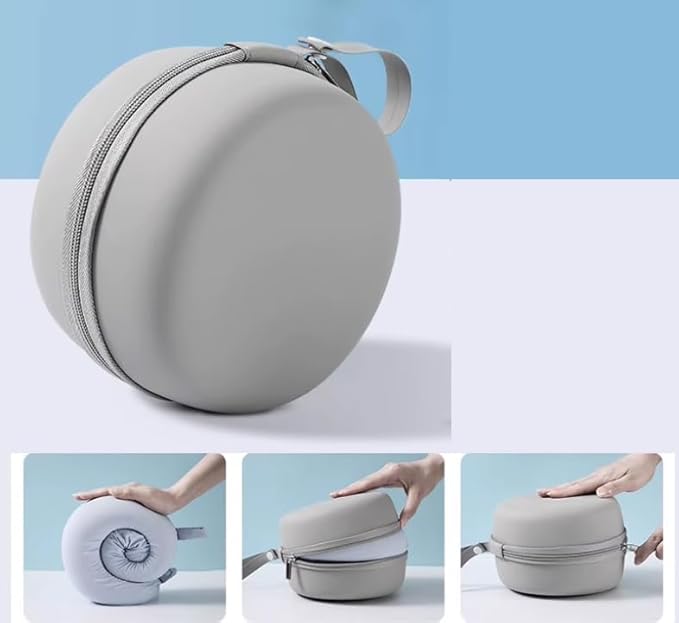 Memory Foam Travel Neck Pillow - Ergonomic & Compact Design for Airplane, Car Rides and Long Journeys (Pink)