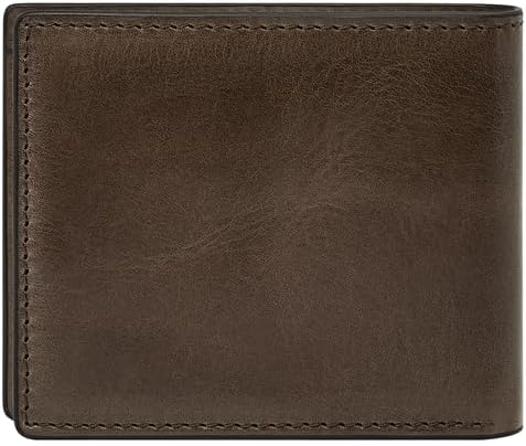Fossil Men's Derrick RFID-Blocking Leather Bifold Wallet with Flip ID Window for Men
