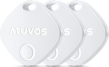 ATUVOS Air Tracker Tags-3 Pack, Bluetooth Luggage Tracker Works with Apple Find My APP (iOS Only, Not for Android), Keys Finder and Item Locator for Luggage, Backpack, Suitcases, Replaceable Battery
