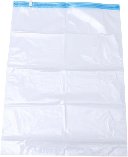 10PCS Manual Vacuum Compressed Roll Up Seal Bags Transparent Clothes Organizer Space Saver Packing Sacks for Travel Storage Reusable Pa PE Material