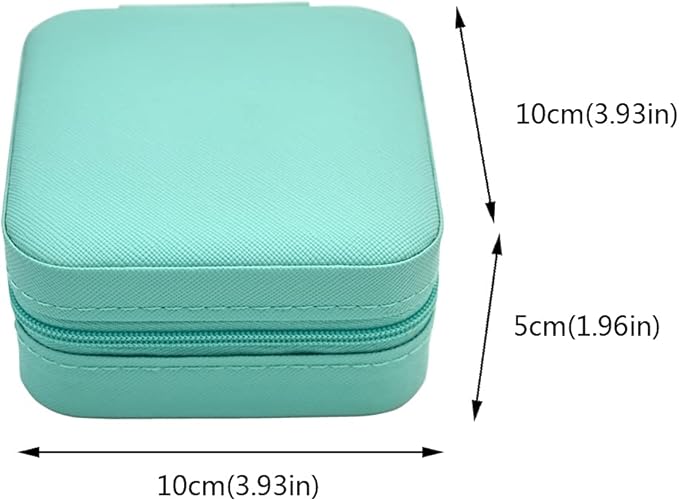 Mini Jewelry Travel Case, Small Jewelry Organizer, Portable Mini Storage Box for Rings, Earrings, Necklaces, Gift for Mother Mom, Girl, Daughter, Sisters, Bridesmaids, Mother's Day Gift (Blue-4pcs)