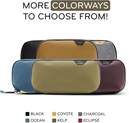 Peak Design Small Tech Pouch, Kelp, Electronics Organizer for Travel or Everyday Carry, Origami-Style Storage, Cable Pass-Through, Weatherproof Recycled Nylon, Gear Carry Bag for Men and Women