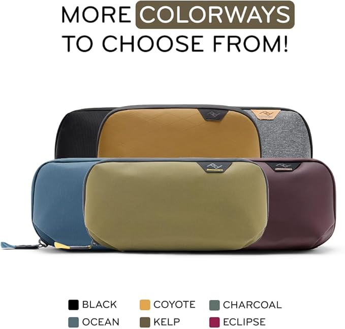 Peak Design Small Tech Pouch, Eclipse, Electronics Organizer for Travel or Everyday Carry, Origami-Style Storage, Cable Pass-Through, Weatherproof Recycled Nylon, Gear Carry Bag for Men and Women