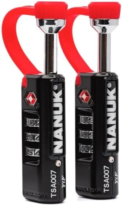 NANUK TSA Approved Locks 2-Pack – Durable, Secure Travel Case Lock with Cut-Resistant Steel Shackle & Rustproof (Black)