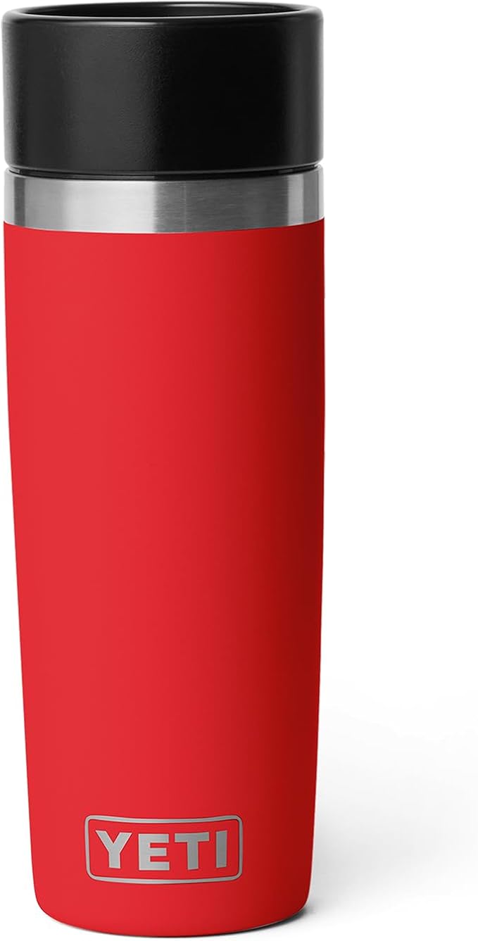 YETI Rambler 16 oz Travel Bottle, Stainless Steel, Vacuum Insulated with Leakproof Commuter Cap, Rescue Red