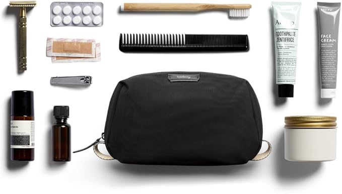 Bellroy Toiletry Kit (Unisex Toiletry Bag, Zipper Closure, Water-Resistant Lining, Toothbrush Sleeve with Magnetic Closure, Internal Mesh Pocket Organization) -Bronze