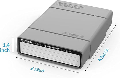 ORICO 3.5 Inch Hard Drive Case Protective Box with Anti-Static,Shockproof and Dustproof Function, Storage Case for HDD External Hard Drive Case,Gray,5 Pack-PHP35