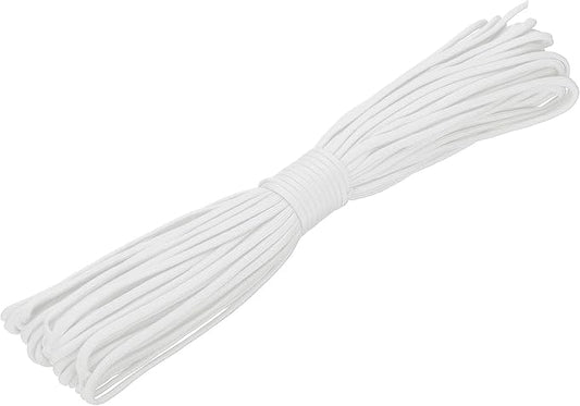 uxcell 4mm Nylon Rope, 10ft Portable Clothesline for Luggage and Backpack Tie Downs, Hanging Clothes, Swings, Camping and Mountaineering Tie Downs, White