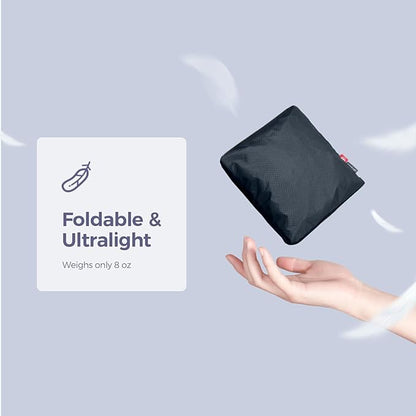 pack all 45L Foldable Duffel Bag, Water-Resistant Sports Gym Bag, Portable Weekender Bag Lightweight for Travel, Fitness and Camping (Navy Blue)