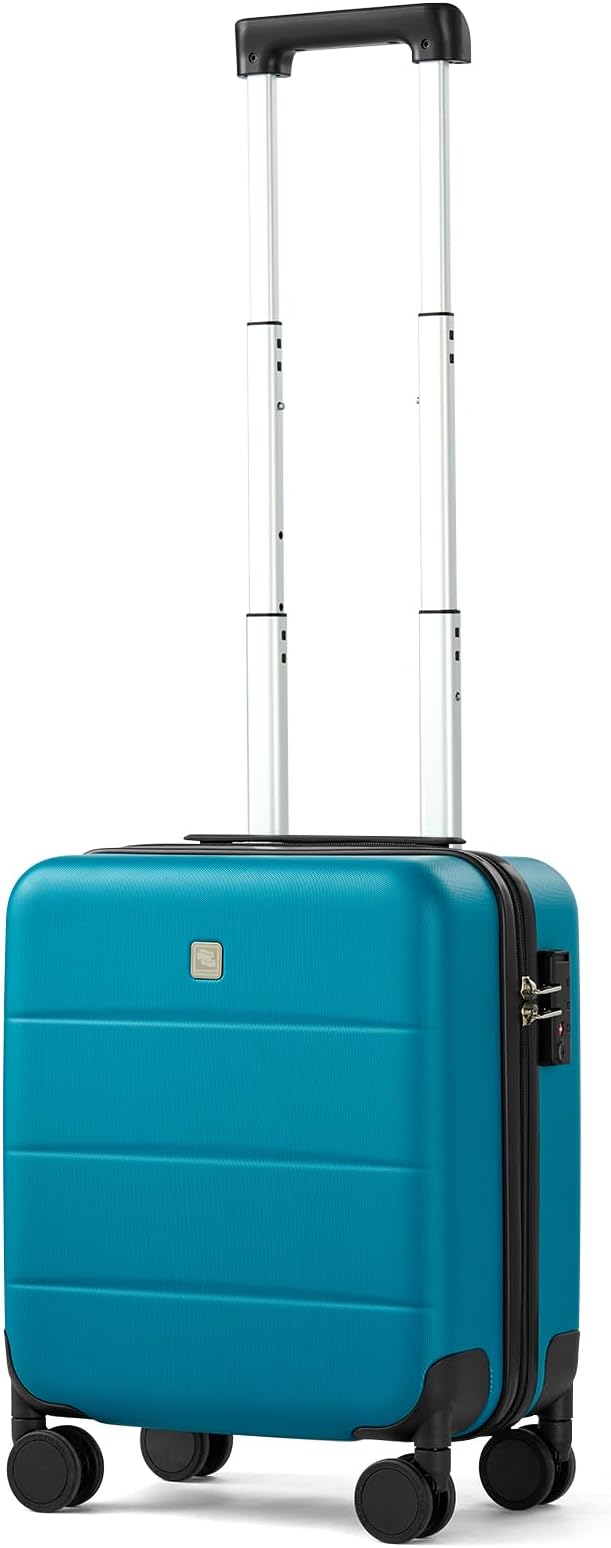 Hanke 16 Inch Underseat Carry On Luggage with Wheels Hard Shell Mini Small Suitcases Carry On Bag for Airline Approved TSA Luggage Lightweight Travel Suitcase(Caribbean Blue)