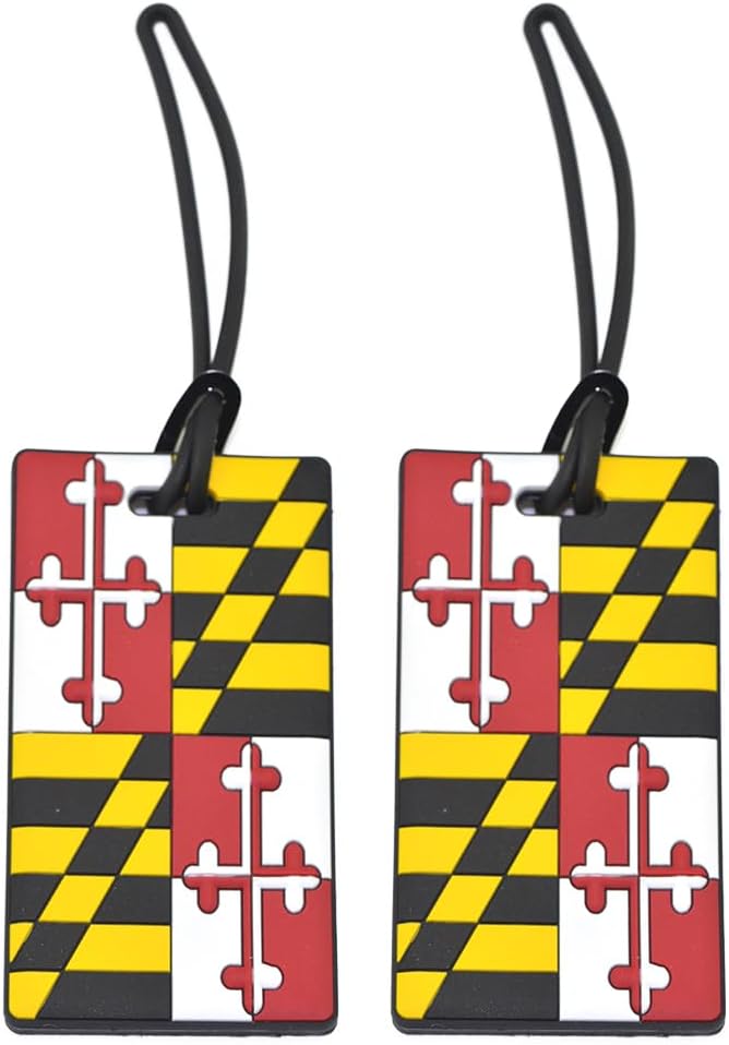 Pack of 2 Maryland State Flag Luggage Tag