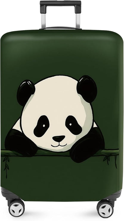 ANNA QUEEN Panda Luggage Cover, Cute Panda Design Suitcase Protector, Stretchable Washable Travel Sleeve for 24-26 Inch Luggage