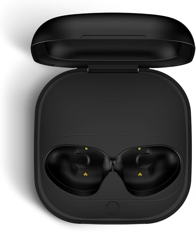 Jinstyles Wireless Charging Case Compatible for Beats Fit Pro, Portable Charger Case Replacement with Bluetooth Pairing Sync Button, 700mAh Built-in Battery (Not Included Earbuds) (Black)