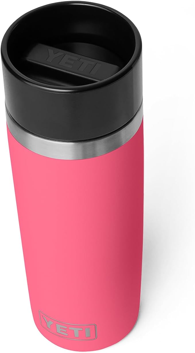YETI Rambler 16 oz Travel Bottle, Stainless Steel, Vacuum Insulated with Leakproof Commuter Cap, Tropical Pink