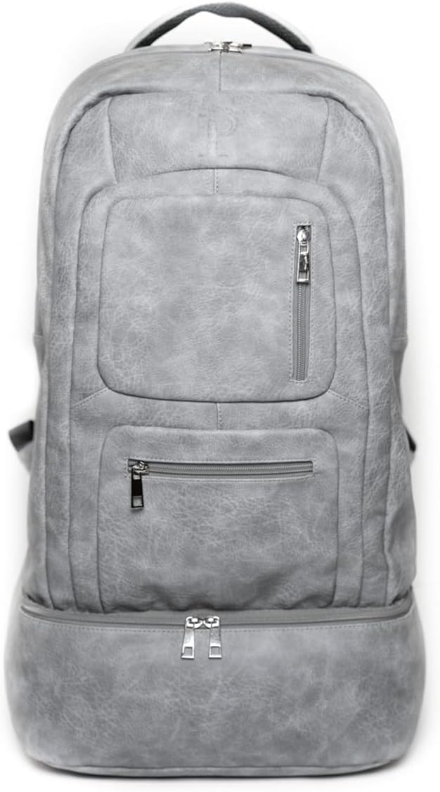 Sole Premise Leather Sneaker Bag for Travel Shoe Carry-On Luggage Travel Multi-functional Sneaker Backpack for Men & Women (Grey)