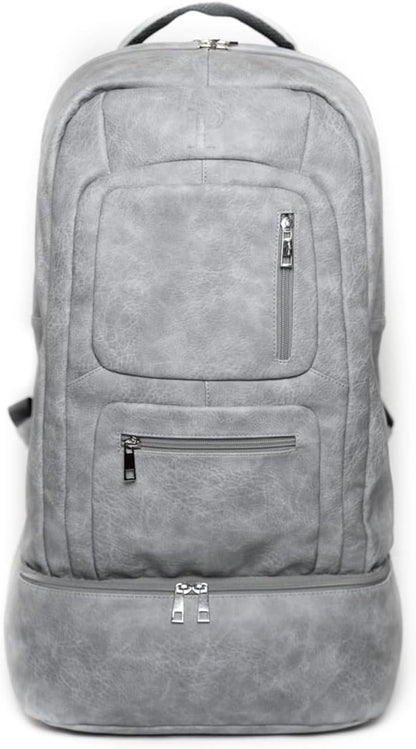Sole Premise Leather Sneaker Bag for Travel Shoe Carry-On Luggage Travel Multi-functional Sneaker Backpack for Men & Women (Grey)