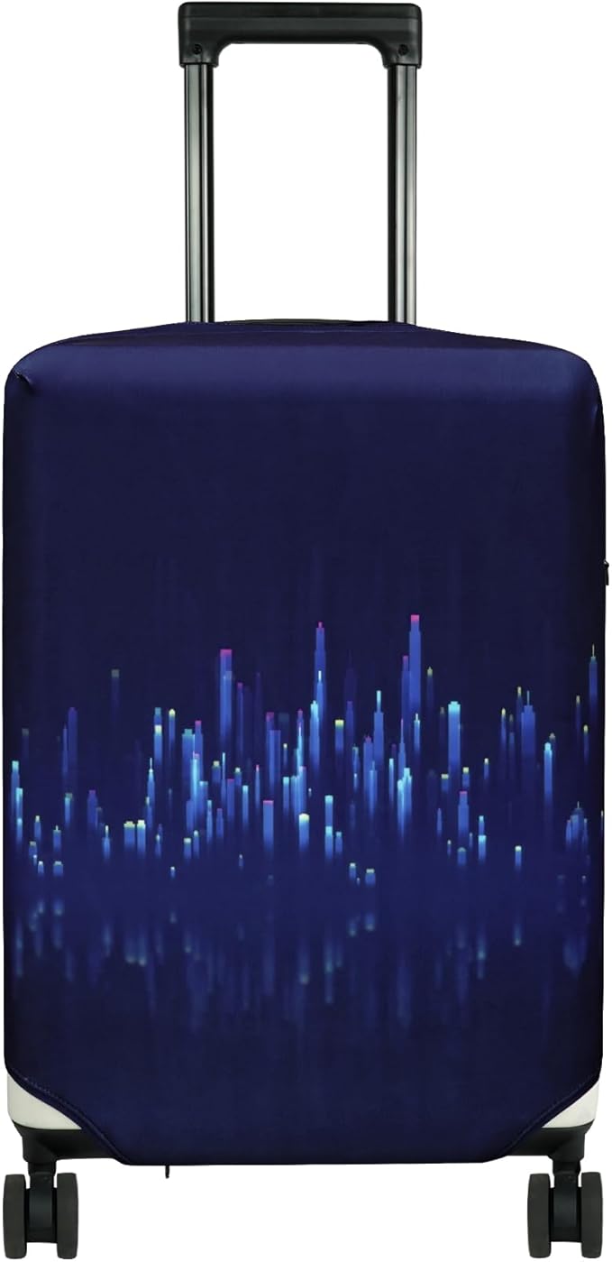 HYPER VENTURE Washable Luggage Cover - Fashion Suitcase Protector Fits 31-32 Inch Luggage (Nightscape, XL)