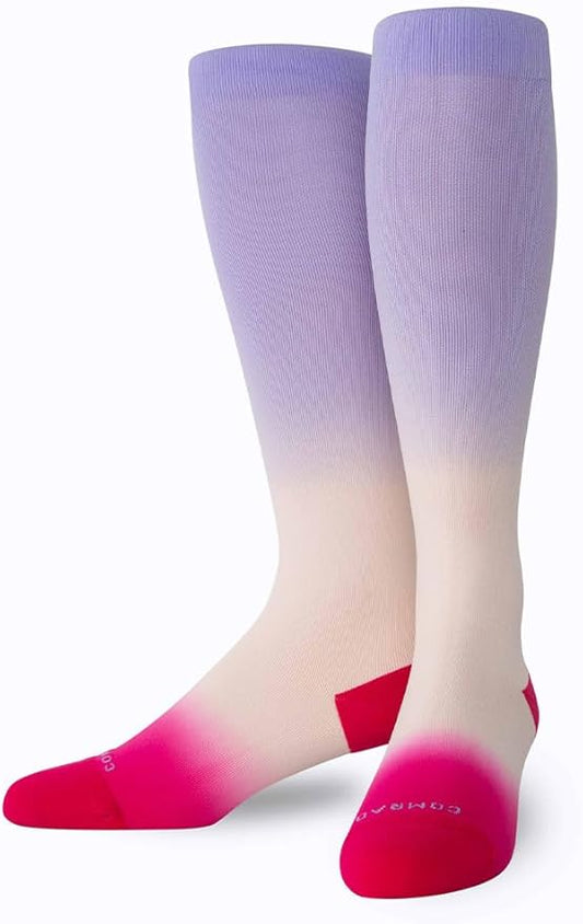 Comrad Nylon Knee High Socks - 15-20mmHg Graduated Compression Socks - Soft & Breathable Support Unisex Socks