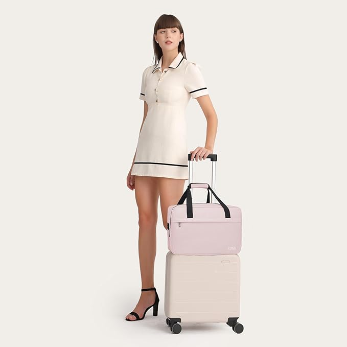 Kono Travel Duffel 20L Under Seat Carry-On Sports Tote Gym Weekender Overnight Bag - 15.75"x9.84"x7.87" Pink