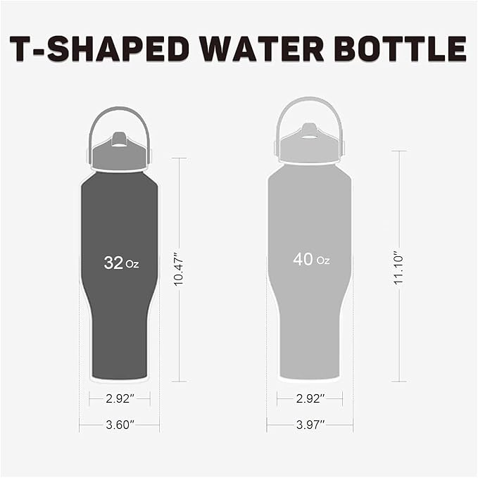 40oz Water Bottle Insulated with Straw,Leak Proof Water Bottles Fit in Car Cup Holder，Mens Water Bottle Stainless Steel for Gym,Hiking,Travel，Sport,Bpa free