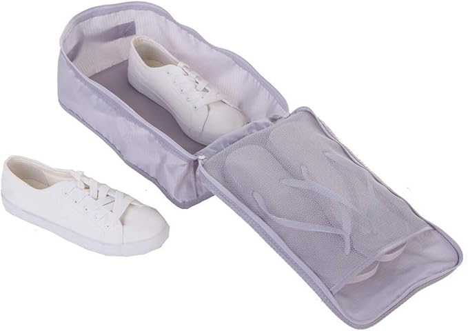 Travel Shoe Bags, Foldable Waterproof Shoe Puches Organizer-Double Layer (Multi-colored4)