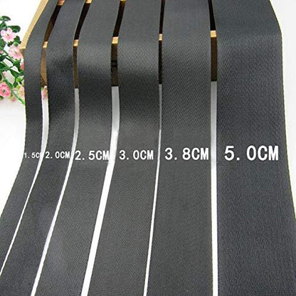 Flat Nylon Webbing 1 Roll 10 Yards 1.5 Inch Wide Strap for DIY Making Luggage Strap, Dog Leashes, Lawn Chairs, Hammocks, Towing, Outdoor Activities, Canoe Seat, Furniture, Slings (Black)