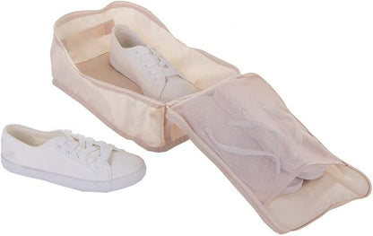Travel Shoe Bags, Foldable Waterproof Shoe Puches Organizer-Double Layer (Multi-colored4)