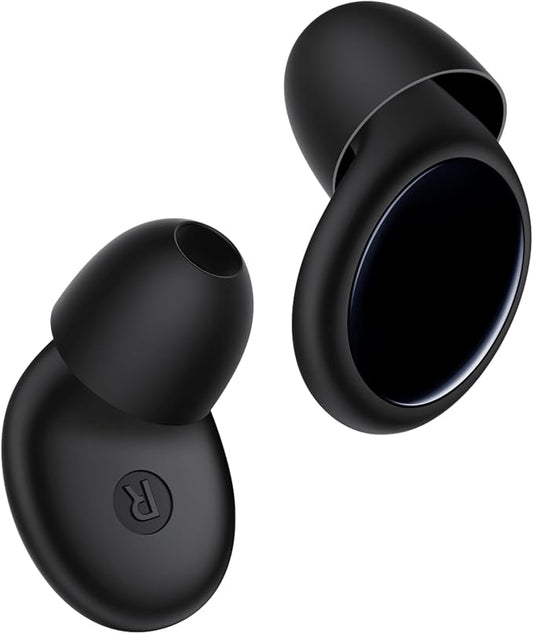 Ear Plugs for Sleeping 45dB Noise Cancelling Ear Plugs for Noise Reduction & Snoring, Concerts, Earplugs for Sleep, Sider Sleepers Airplane, Silicone Earplugs Reusable Concert Ear Plug +8Tip Black