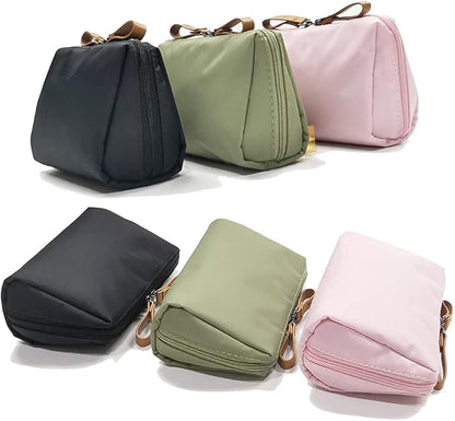 Medium Makeup Bag for Purse, Makeup Pouch Small Cosmetic Bag Mini Portable Handbag for Women and Girls (Emerald Green)