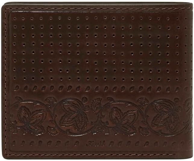 Fossil Men's Derrick RFID-Blocking Leather Bifold Wallet with Flip ID Window for Men