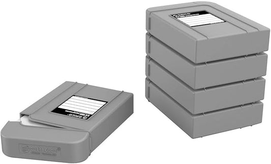ORICO 5 Packs 3.5inch Hard Drive Case Protective Box Storage Case Cover Organization Shell for Shockproof Slashproof and Dustproof for Gray-PHI-5S