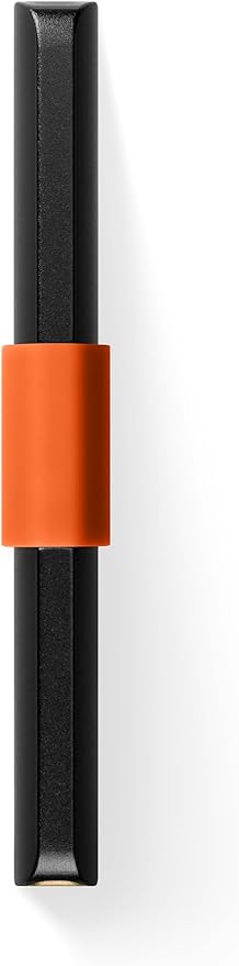 JAMES° The Lowe Minimalist CNC-Machined Aluminum Men's Wallet, Naturally RFID-Blocking, Simple, Clean, Slim - Black + Fire