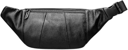 Leather Fanny Pack Mens Genuine Leather Waist Bag Sport Travel Hiking